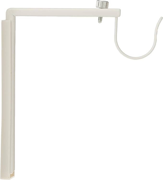 Ikea Curtain Rod Holder Bracket Wall/Ceiling Set Of 2 Steel White