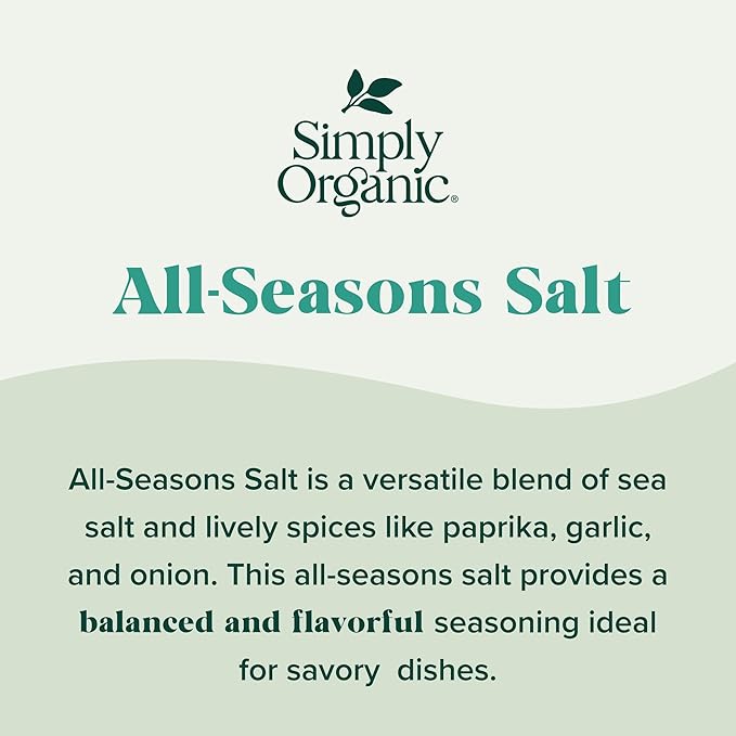 Simply Organic All-Seasons Salt, Certified Organic | 4.73 oz