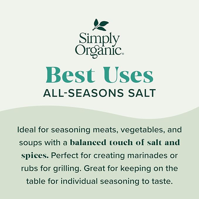 Simply Organic All-Seasons Salt, Certified Organic | 4.73 oz