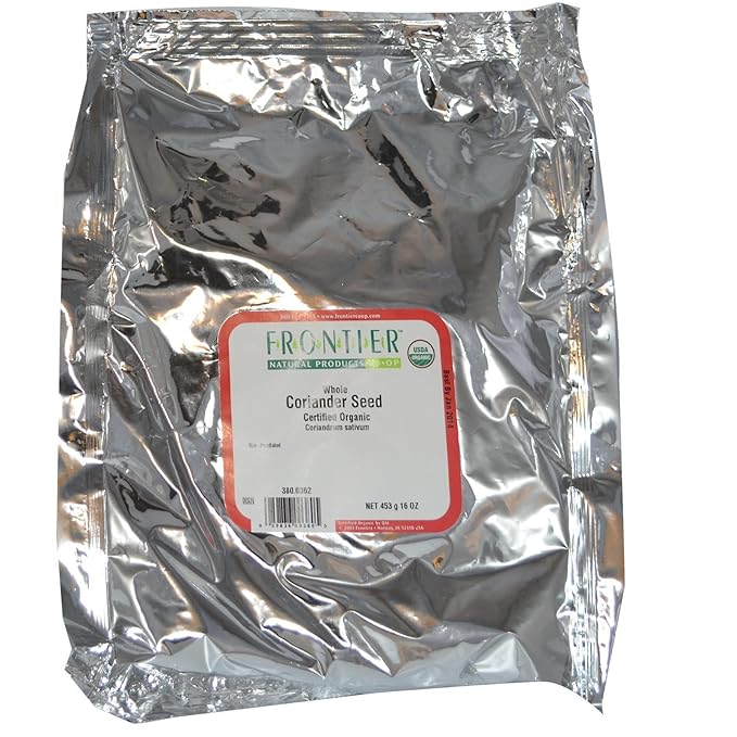 FRONTIER Organic Bulk Whole Coriander Seeds, 1 LB