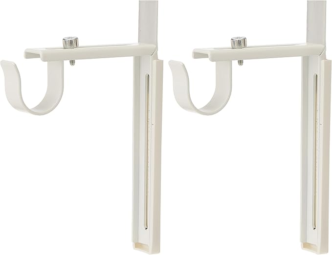 Ikea Curtain Rod Holder Bracket Wall/Ceiling Set Of 2 Steel White