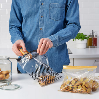 ISTAD Resealable bag, patterned black/yellow, 3/1 qt