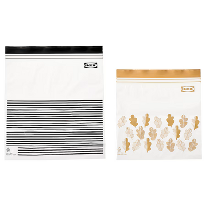 ISTAD Resealable bag, patterned black/yellow, 3/1 qt