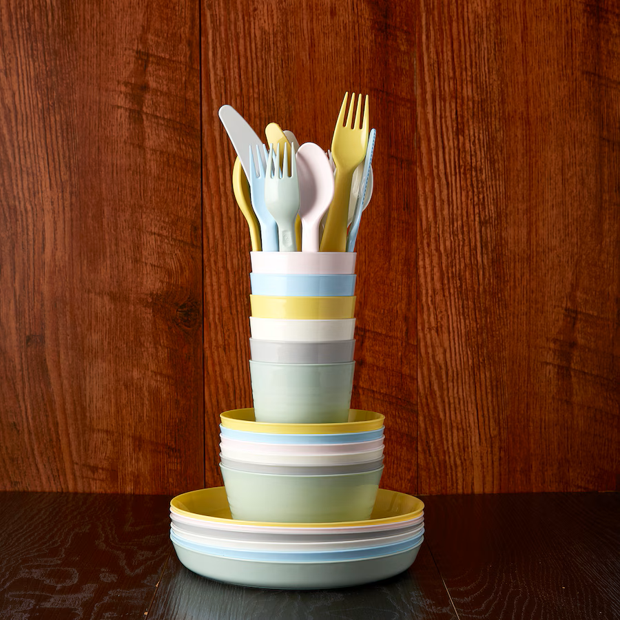 KALAS Plate, mixed colors, set of 6